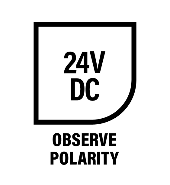 24V DC Observe Polarity