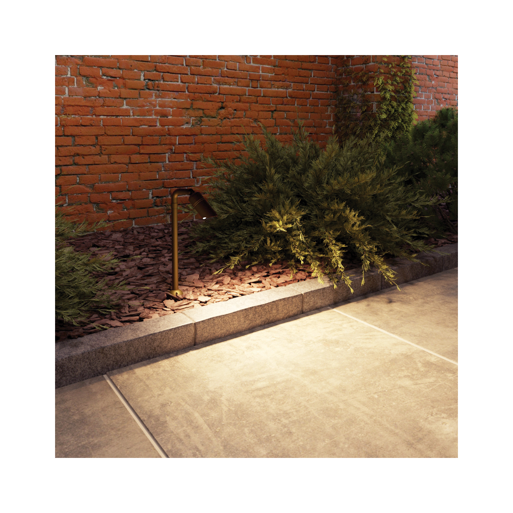 Adjustable solid cast brass single head spike pathlight designed for path lighting. - Image 3