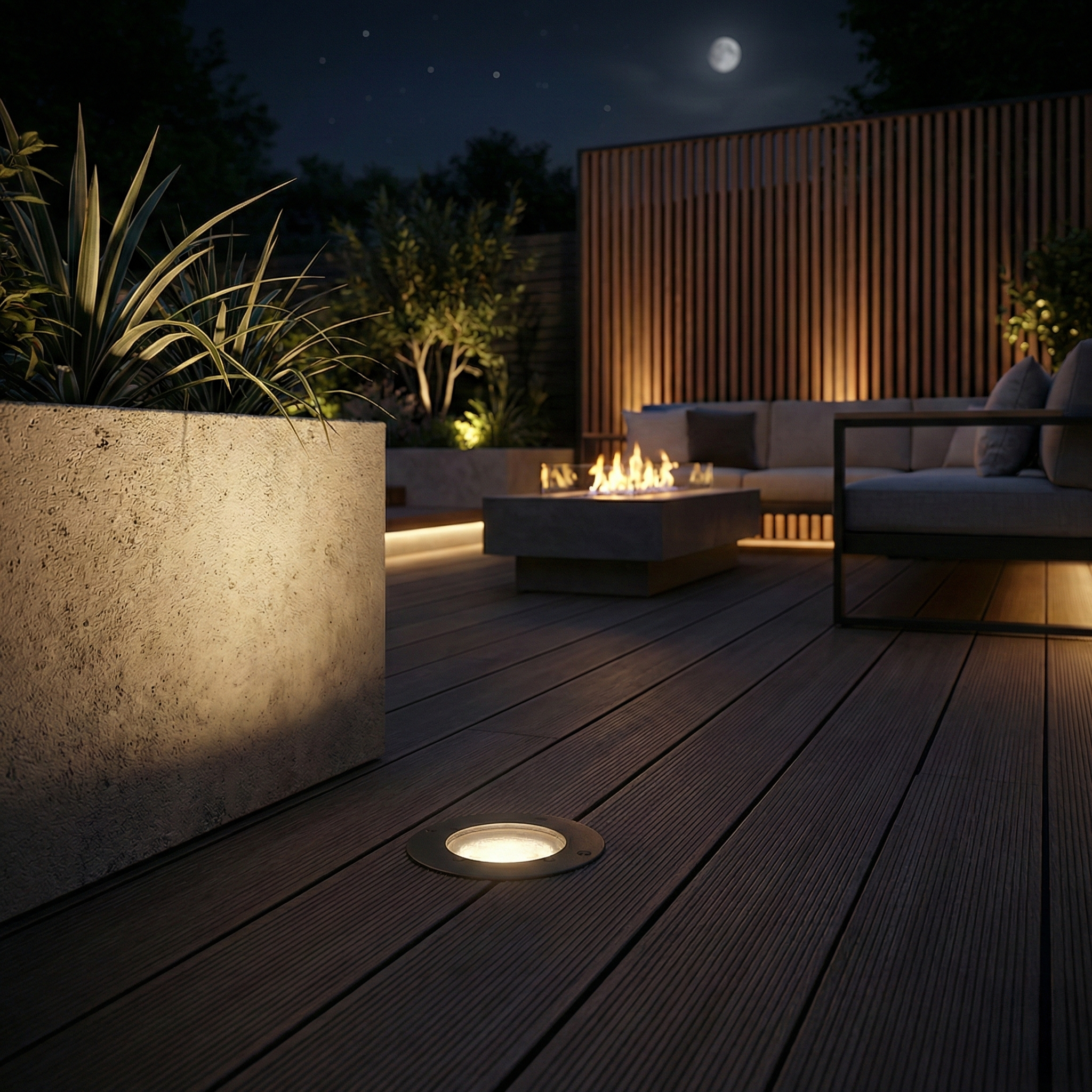 Recessed inground uplight designed for wall-washing, feature highlighting and flora illumination. - Image 4